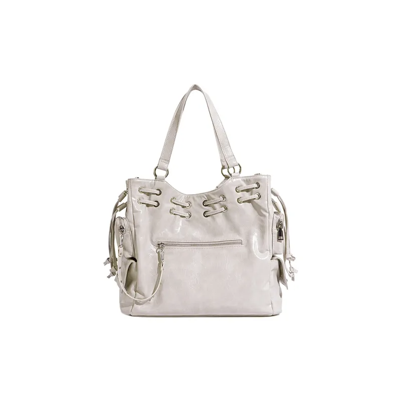 Vigno Synthetic Leather Shoulder Bag, Handbag Women's Black/Red/White-7