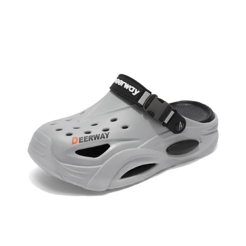 DEERWAY Beach Slippers Clogs Men's Gray-1
