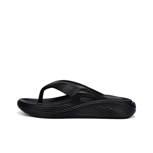 LOEWE Logo plaque Leather Flip Flops