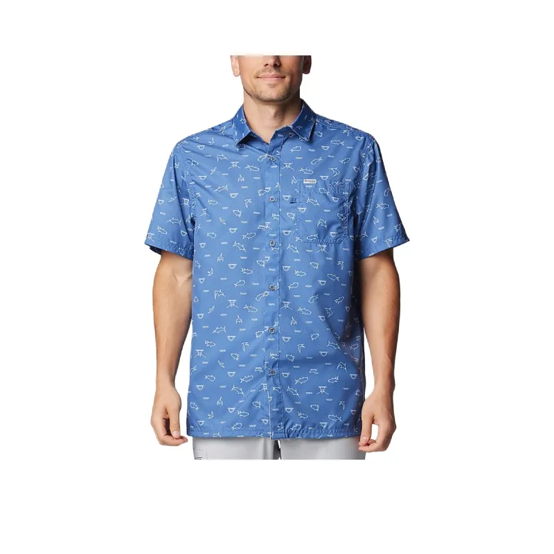 Columbia Super Slack Tide Camp Shirt Men's Blue-0