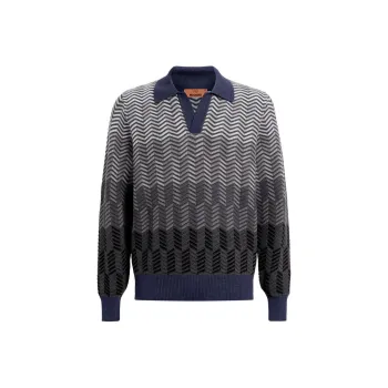 MISSONI Zigzag Virgin wool Polo Shirt