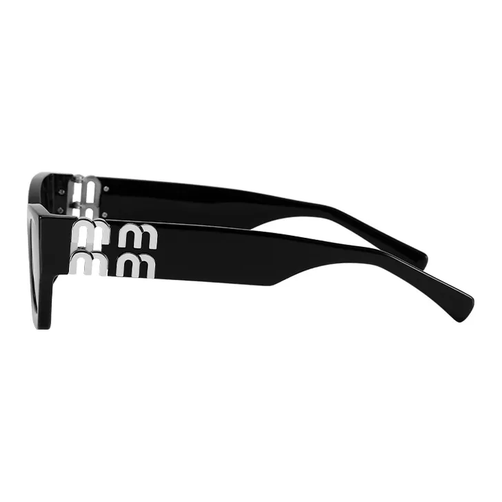BERTHA TR90 Cat Eye Sunglasses Unisex Black Gold, Black Silver-2