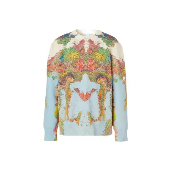 Burberry Burly Map Print Cotton Sweatshirt