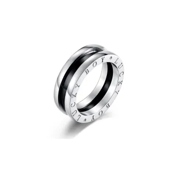 PISHUSHU Titanium Steel Rings Unisex