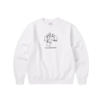Thisisneverthat Long Field Collaboration Sweatshirts Unisex White