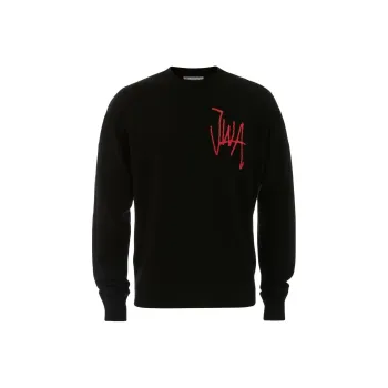JW Anderson Logo Intarsia Knitted Jumper