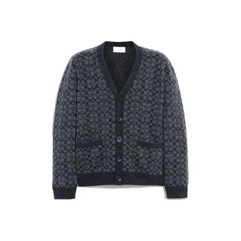 COACH SS23 Cashmere Sweater Men's Gray