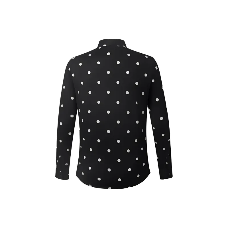 DEGRE ZERO Shirt Women's Little Black White Polka Dot-1