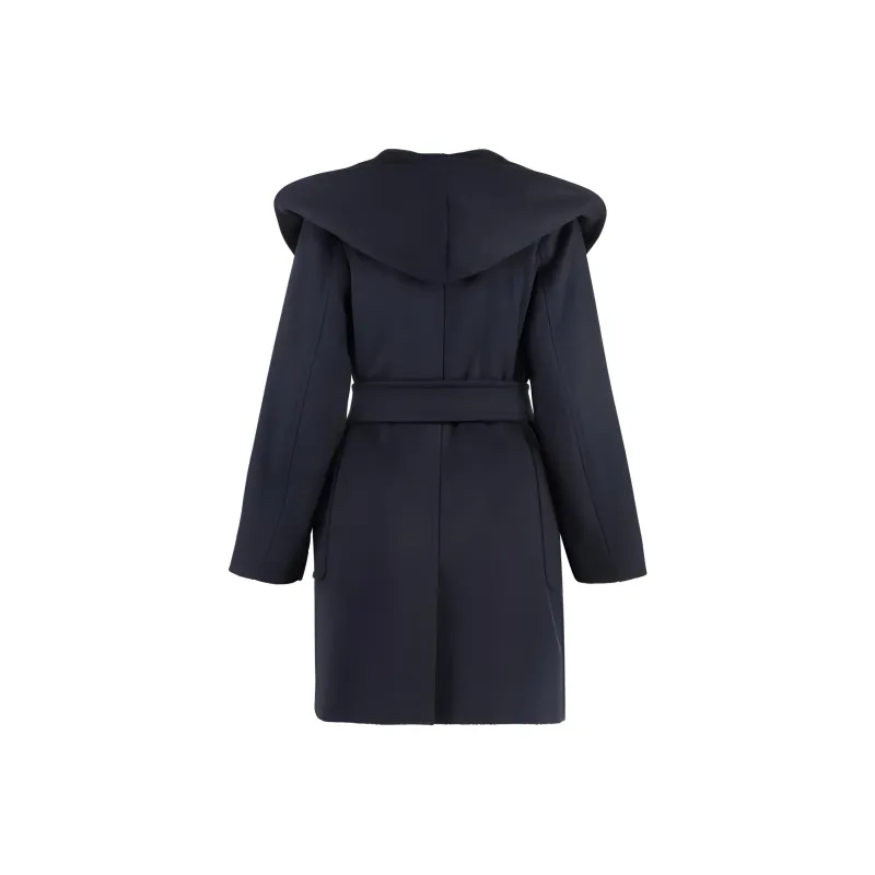 MaxMara Belted Hooded Coat-1