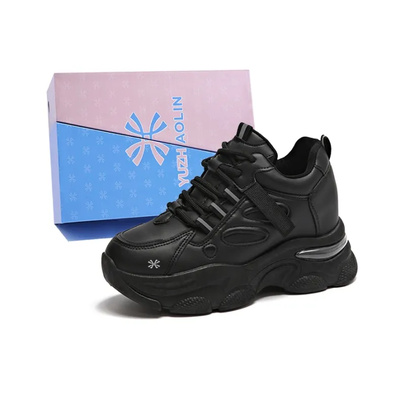 YUZHAOLIN Anti-Slip And Wear-Resistant Height Increasing Low-Top Chunky Sneakers Women's-17