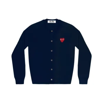 CDG Play Sweaters Unisex Navy