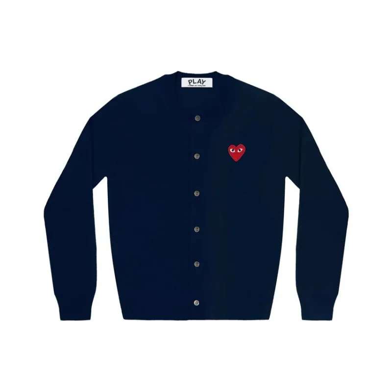 CDG Play Sweaters Unisex Navy-0
