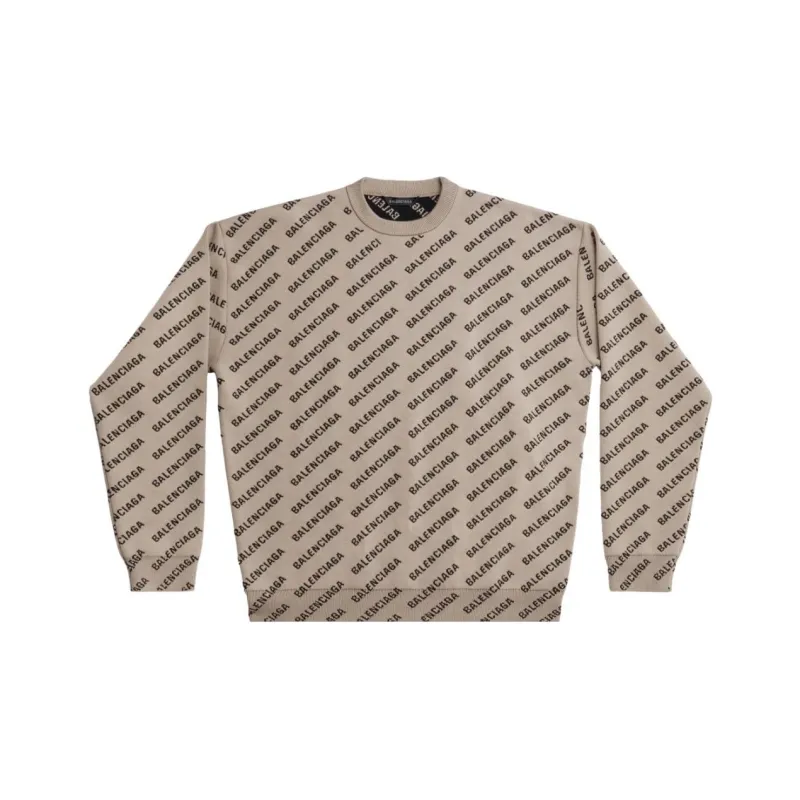 Balenciaga Monogram Printed Crewneck Sweater-0