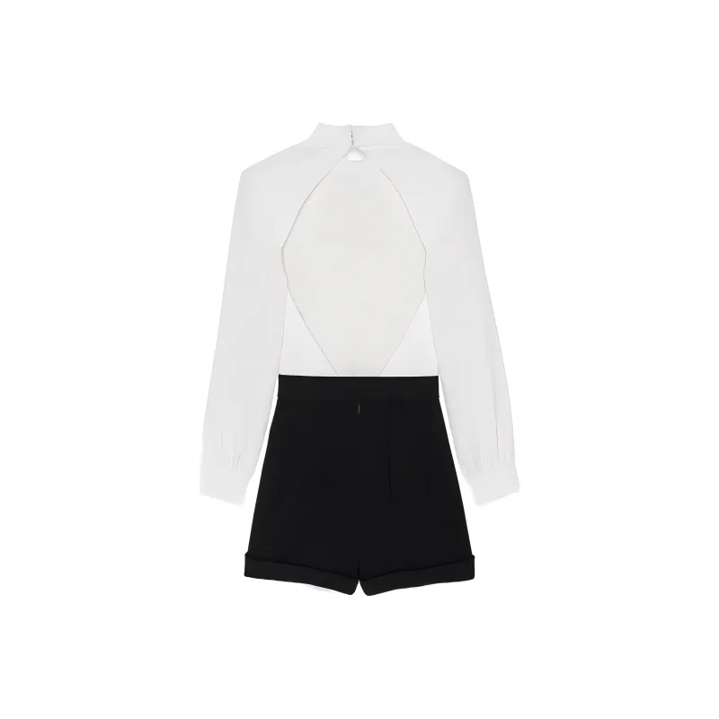 SAINT LAURENT High Waist Backless Playsuit-1