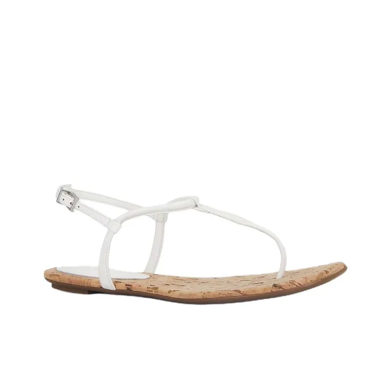 Schutz Elsha One Strap Sandals Women's White-2