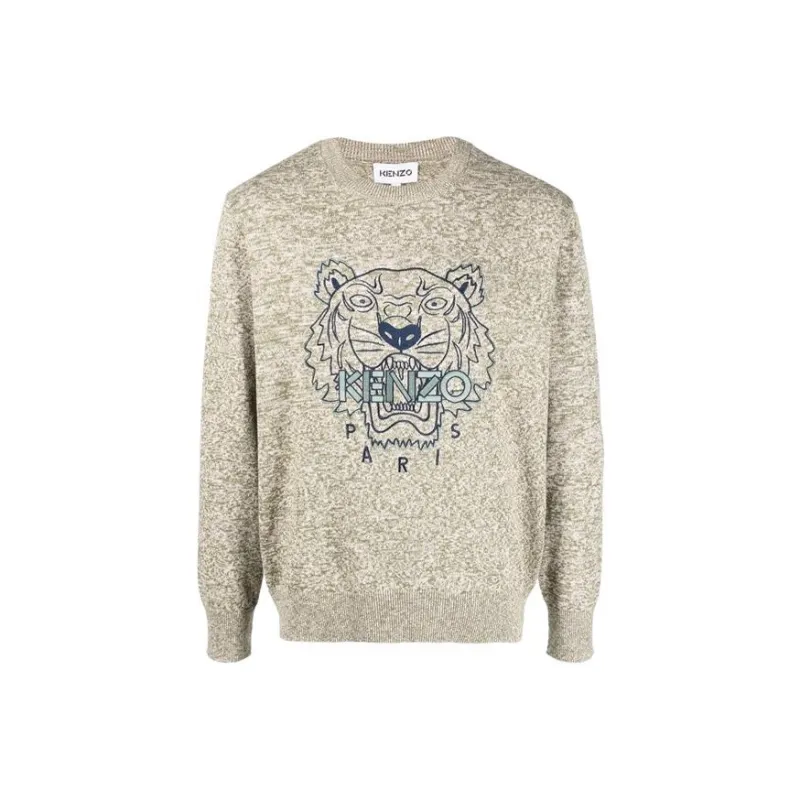 KENZO Classic Tiger Head SS22 Sweater Men's Beige-0
