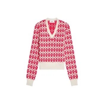 AMIPARIS Ami De Coeur Argyle Jumper
