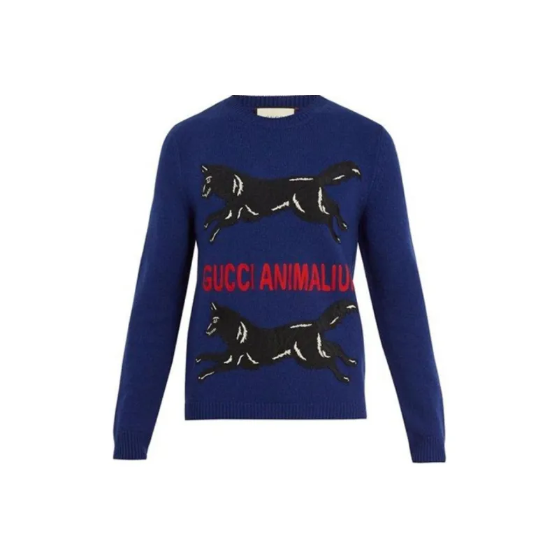 GUCCI Sweaters Men Blue-0
