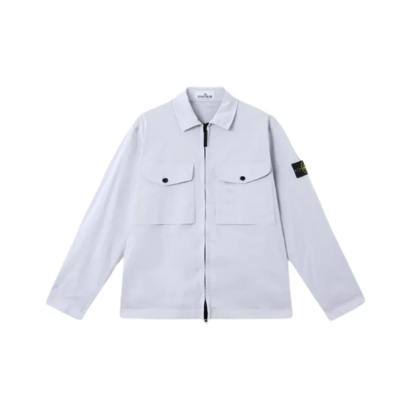 STONE ISLAND Stretch cotton Overshirt-0