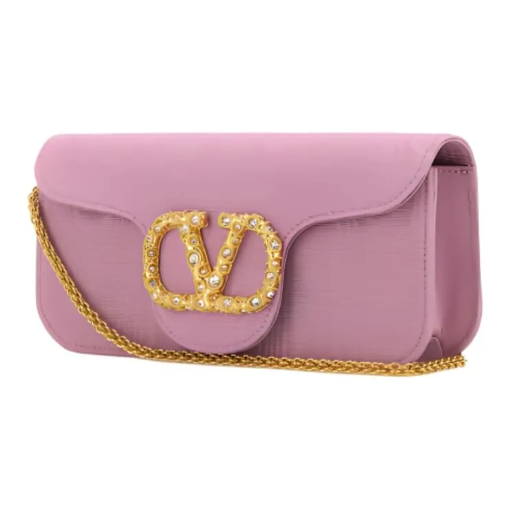 Valentino GARAVANI Fabric Clutch Women's Pink-3