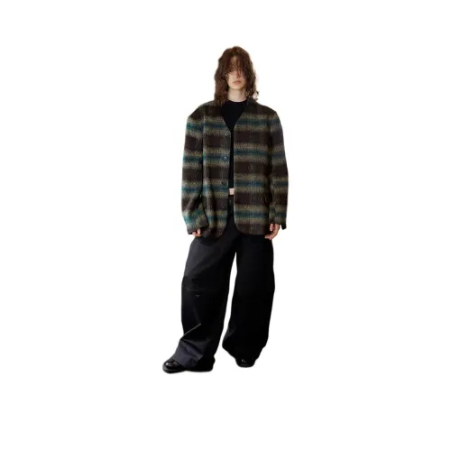 CasseSango Business Suit Men's Green Plaid Pattern