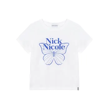 Nick & Nicole T Shirt Unisex White Blue