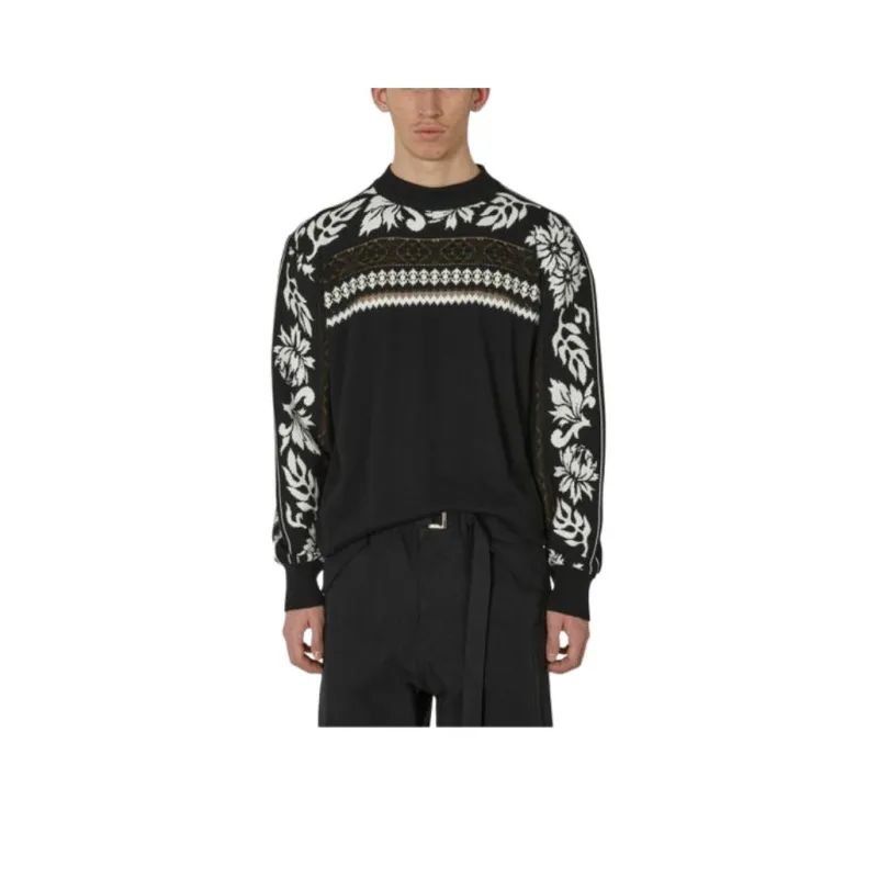 Sacai Fair isle Intarsia knit Jumper-0