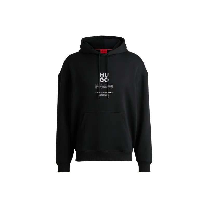 HUGO BOSS Printed Cotton Hoodie-0