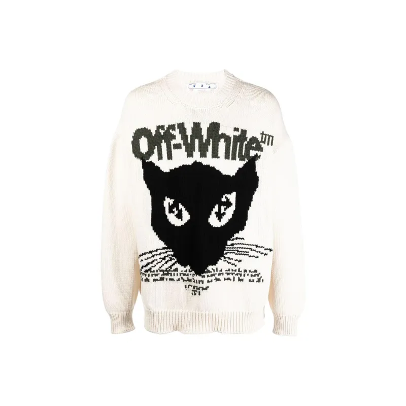 OFF-WHITE Cat Intarsia-Knit Sweater L POIZON
