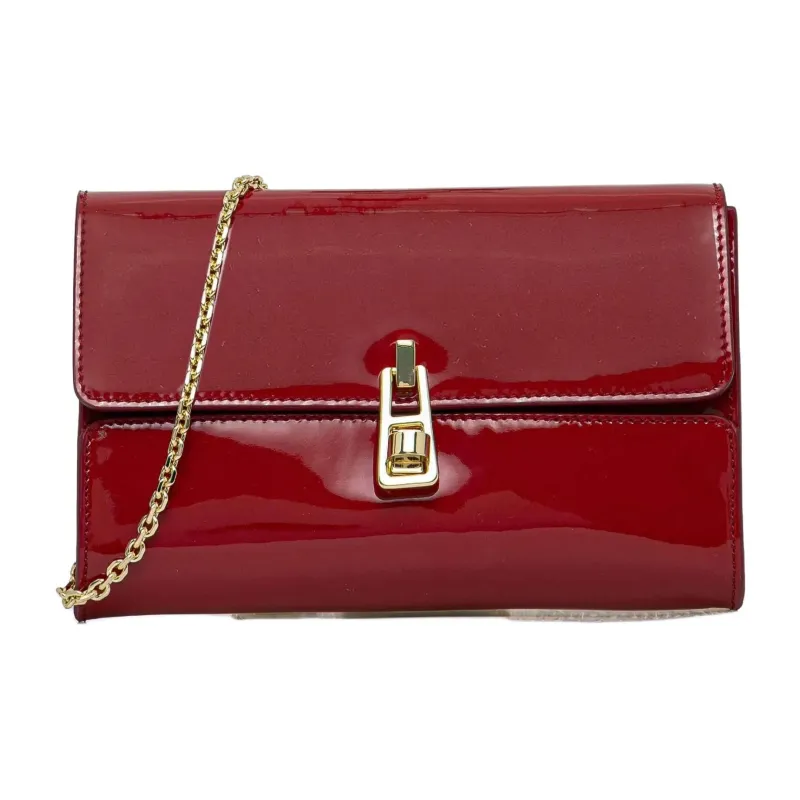 COCCINELLE Magie Patent Leather Crossbody Bag, Shoulder Bag Women's Dark Red-0