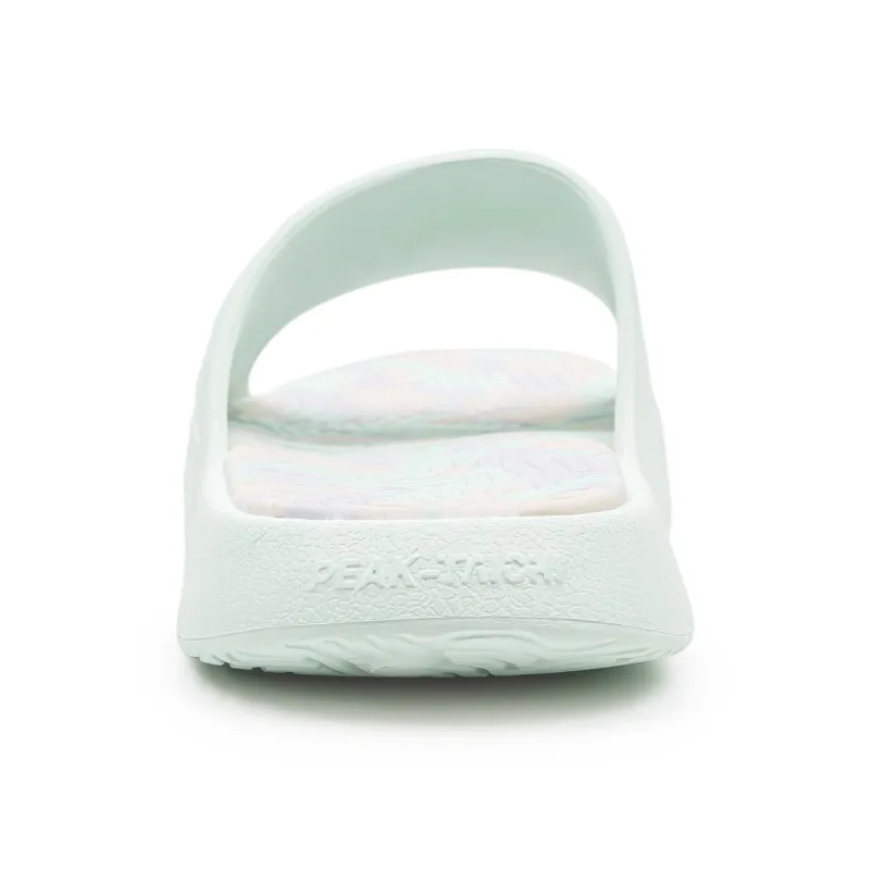 PEAK Tai Ji1.0 Quiet Slip Resistant Abrasion Resistant Slide Slippers Women's Clear Spring Green-4