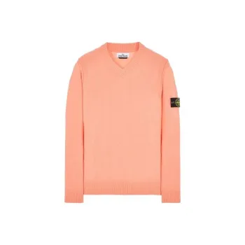 STONE ISLAND 508A3 Stockinette Stitch Lambswool Knitted Sweater