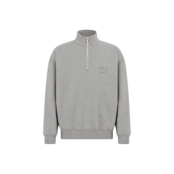 DIOR High Neck Zip Detailed Sweatshirt