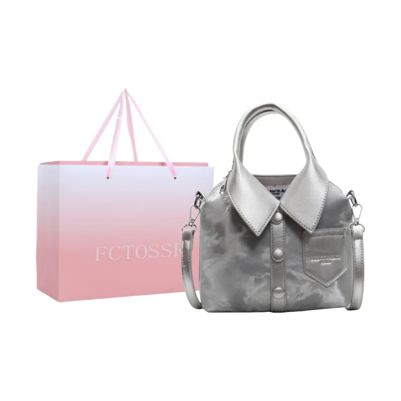 FCTOSSR PU Handbag Women's Khaki/Silver/Black/Pink/White-12