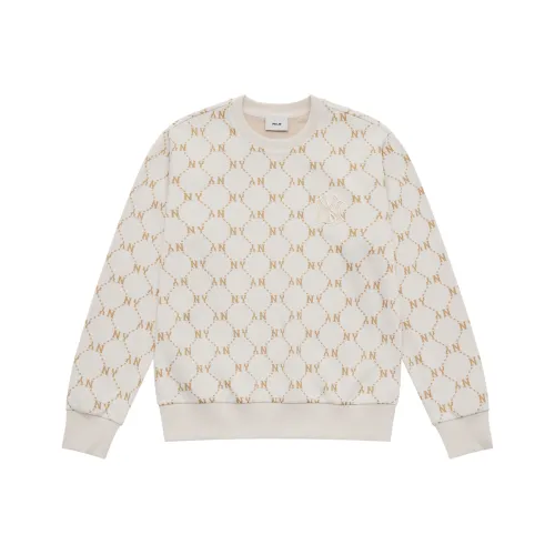 MLB New York Yankees Old Flower SS25 Sweatshirt Unisex Ivory White