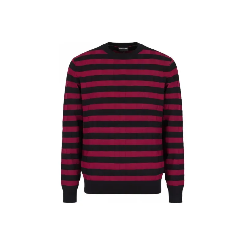 EMPORIO ARMANI FW22 Sweater Men's Black Red-0