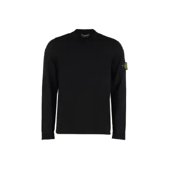 STONE ISLAND Logo Patch Crewneck Knitted Jumper
