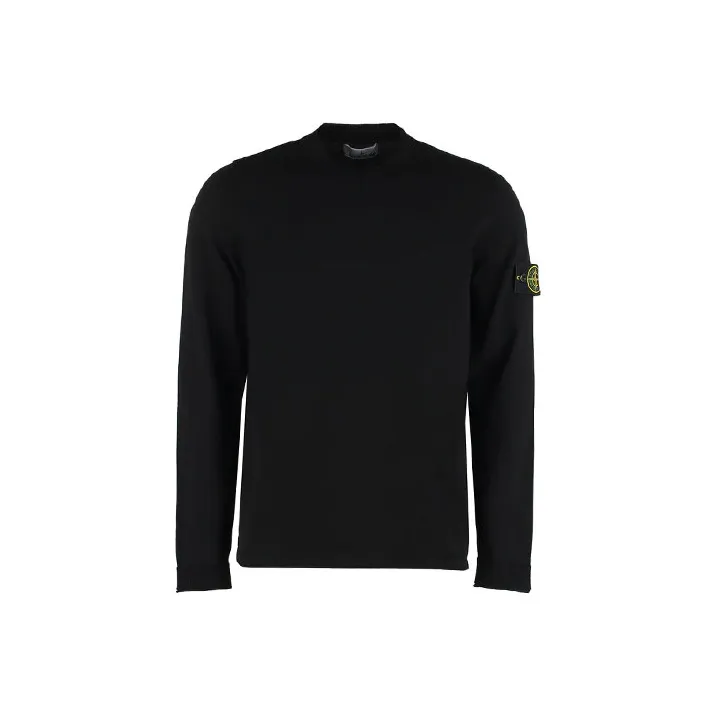STONE ISLAND Logo Patch Crewneck Knitted Jumper-0