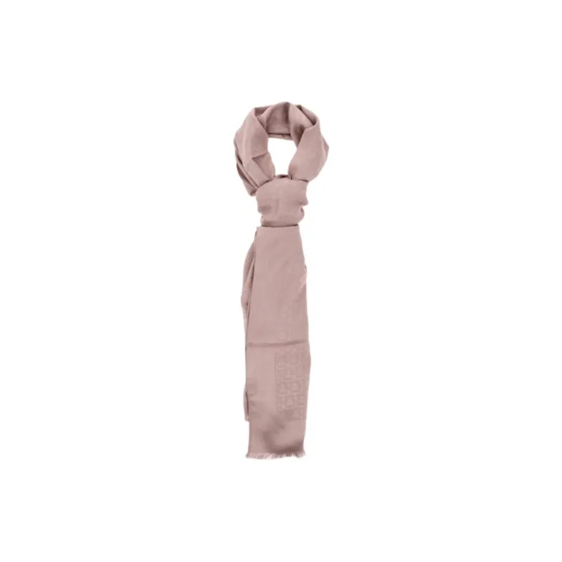 FERRAGAMO Wool Knit Scarves Unisex Pink-0