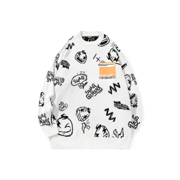 GENANX Sweaters Unisex White