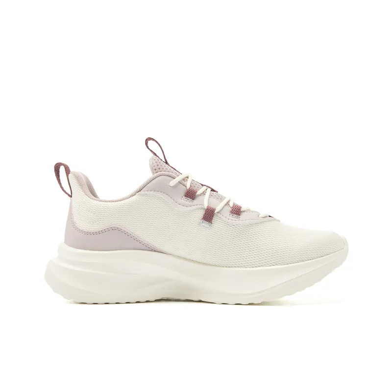 QIAODAN Cushioning, Slip Resistant, And Abrasion Resistant Low Top Casual Running Shoes Women's White Pink-1