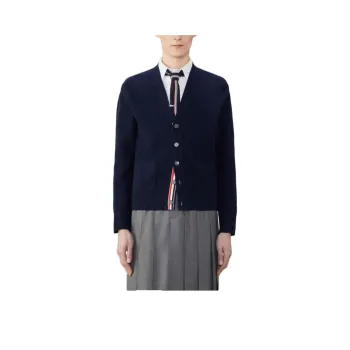 THOM BROWNE Washed Stitch Knitted Cardigan