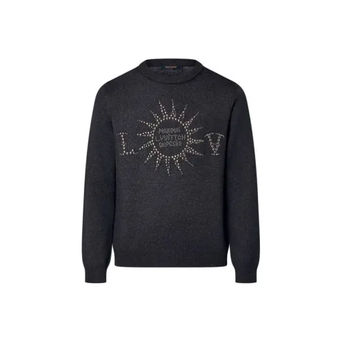LOUIS VUITTON Embellished Long Sleeved Merino Wool Crewneck