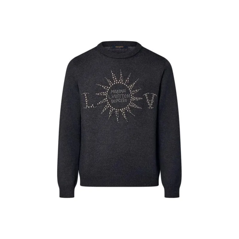 LOUIS VUITTON Embellished Long Sleeved Merino Wool Crewneck-0