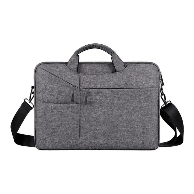 OUZIHUANG Polyester Laptop Bag Unisex Beauty Pink/Heather Gray/Dark Gray/Mysterious Black-2