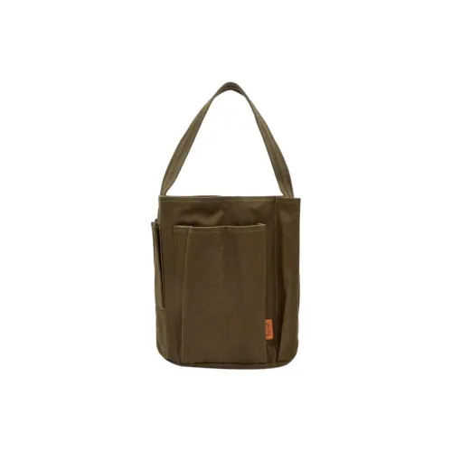 Ferm LIVING Cotton Bucket Bag, Shoulder Bag Regular Unisex Brown Green