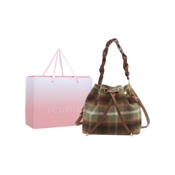 FCTOSSR Woolen One Shoulder Handbag, Crossbody Bag Regular Women's Green/Blue/Coffee