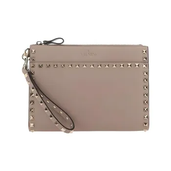 Valentino Leather Clutch Women's Vintage Pink