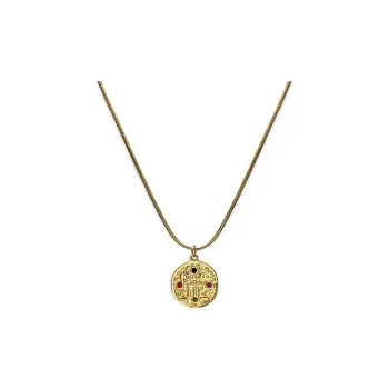 PUENTE Titanium Steel Vacuum Electroplated 18k In Furnace Necklaces Men's
