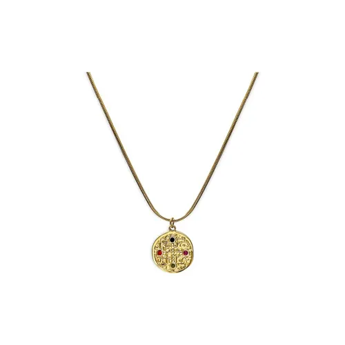 PUENTE Titanium Steel Vacuum Electroplated 18k In Furnace Necklaces Men's